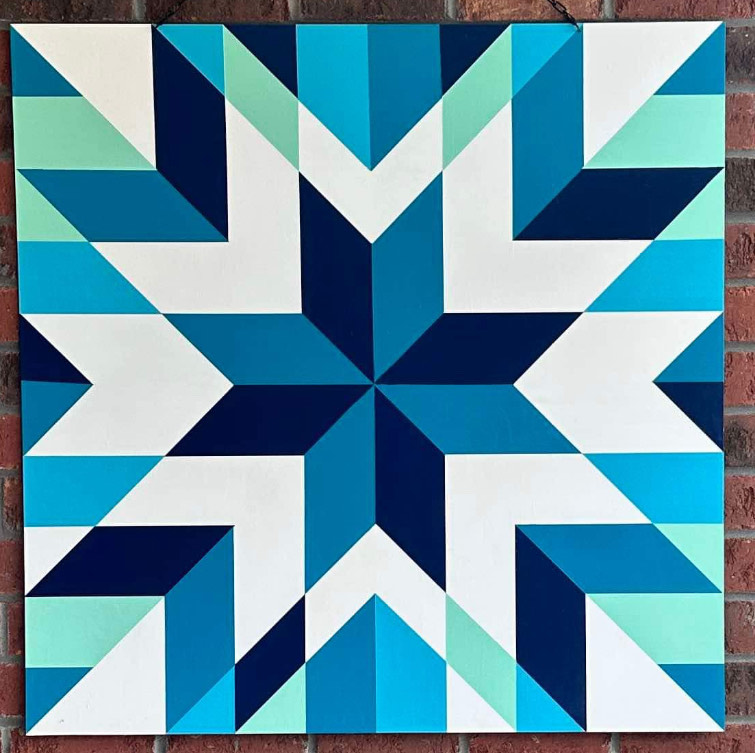 Barn quilt painting