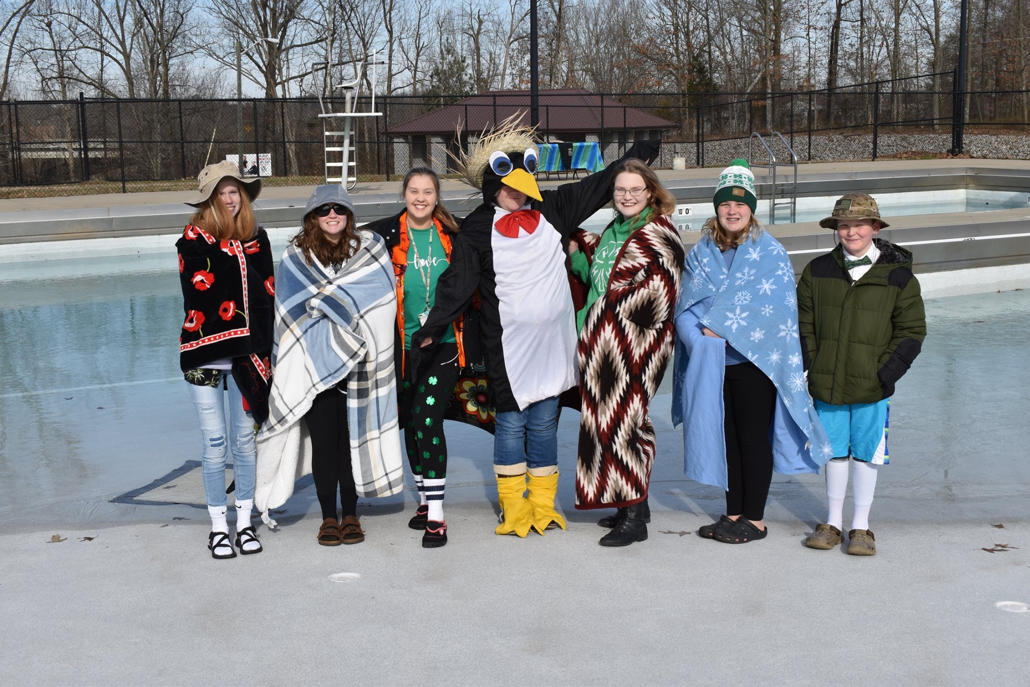 Muhlenberg County 4-H Teen Club members at the 2020 Penguin Plunge