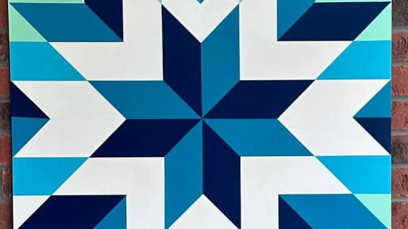 Barn quilt painting