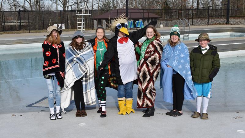 Muhlenberg County 4-H Teen Club members at the 2020 Penguin Plunge
