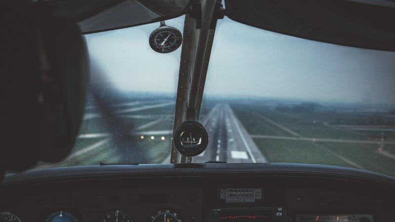 airplane cockpit